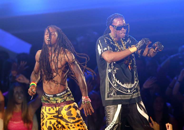 Os rappers Lil Wayne e 2 Chainz, que atualmente excursionam juntos pelos EUA com o colega T.I.