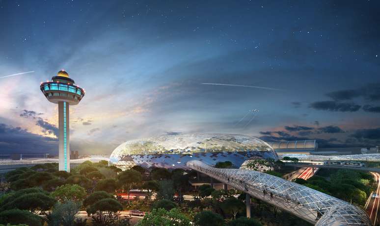 Aeroporto considerado o melhor do mundo planeja parque com cachoeira em terminal
