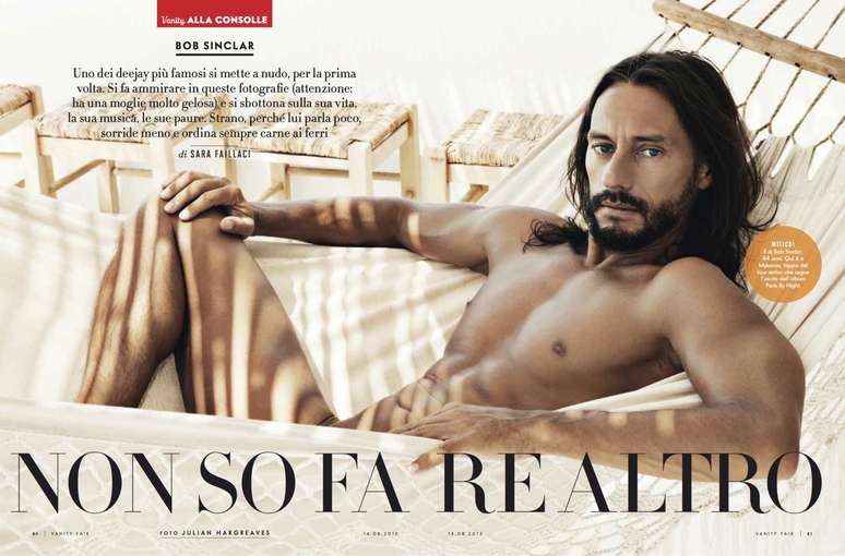 <p>Bob Sinclair posou para as lentes do fotógrafo Julian Hargreaves</p>