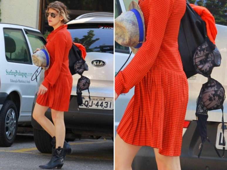 B&aacute;rbara Paz almo&ccedil;ou com o marido, o cineasta Hector Babenco, em uma churrascaria no Rio de Janeiro