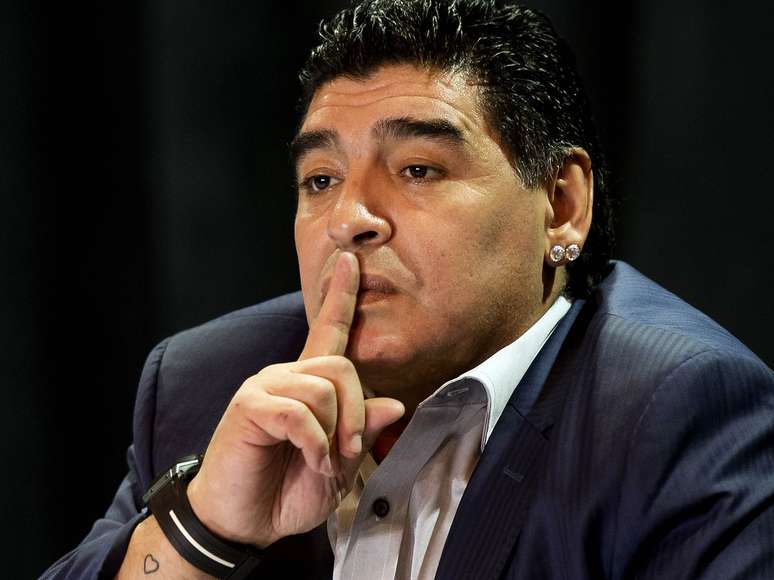 <p>Maradona perdeu a calma ao falar do ex-genro Sergio Agüero</p>
