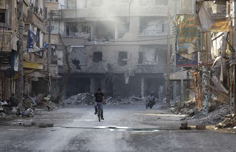 Cenário de devastação é comum na maior parte da Síria