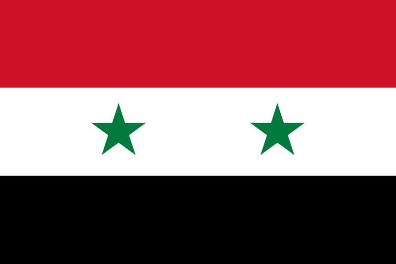 <p>Atual bandeira oficial da Síria, adotada pelo regime da família Assad</p>