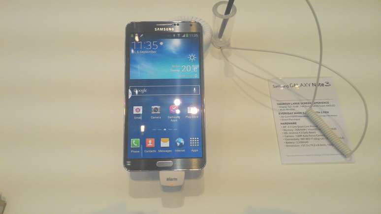 <p>Galaxy Note 3 foi apresentado no mês passado, em Berlim</p>