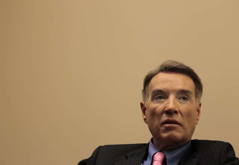 <p>Eike Batista, presidente-executivo do grupo EBX, fala durante entrevista em Nova York, EUA</p>