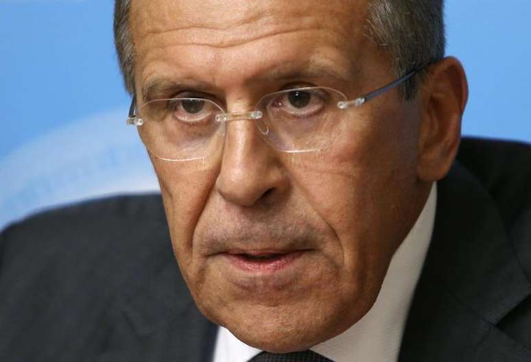 <p>Ministro russo das Relações Exteriores, Sergei Lavrov, durante uma reunião em Moscou</p>