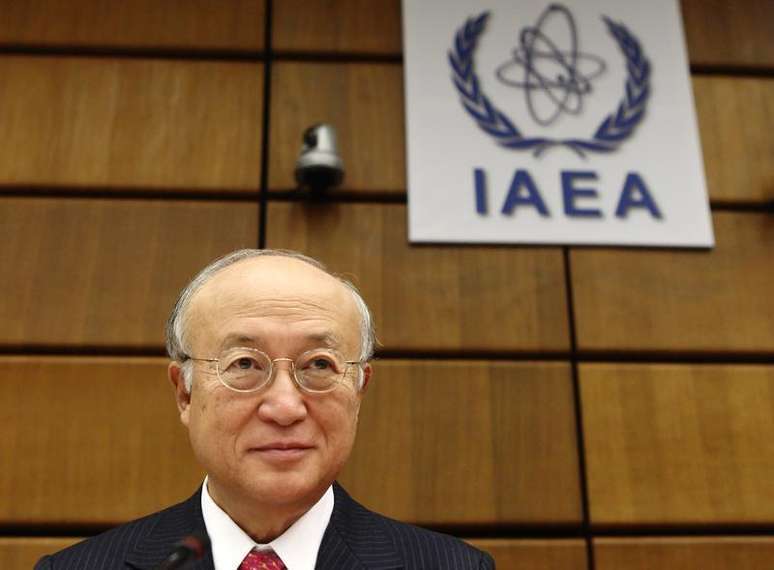 Diretor-geral da Agência Internacional de Energia Atômica (AIEA), Yukiya Amano, durante reunião na sede da instituição em Viena. Amano disse nesta segunda-feira ao Irã que é "essencial e urgente" que o país resolva as preocupações a respeito de supostas pesquisas com bombas atômicas, sinalizando a esperança de que o novo governo iraniano pare de obstruir o trabalho dos inspetores internacionais. 9/09/2013.