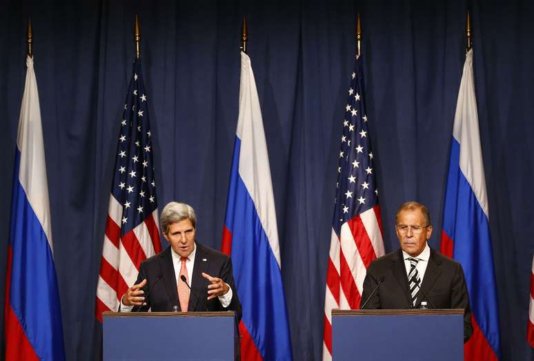 EUA e a Rússia anunciam acordo sobre a proposta para eliminar o arsenal de armas químicas da Síria