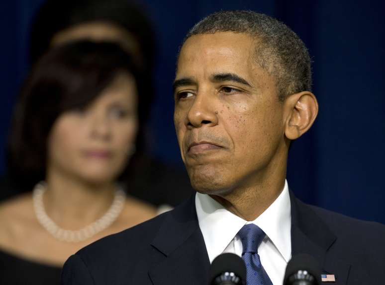 <p>Obama durante pronunciamento sobre o tiroteio em Washington</p>
