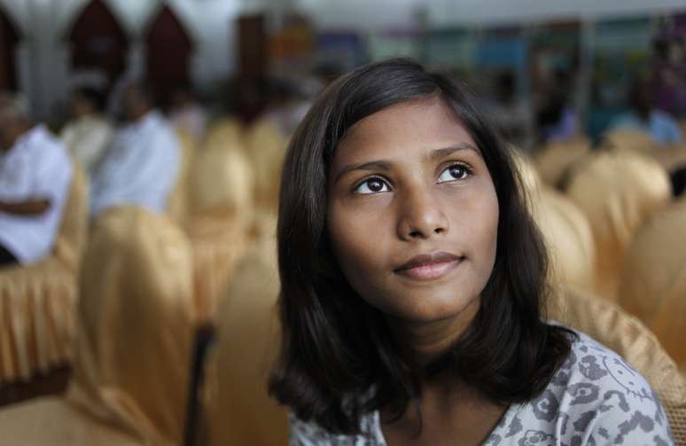 Sushma Verma, 13 anos, foi homenageada como "menina prodígio da Índia" na cidade onde nasceu, Lucknow