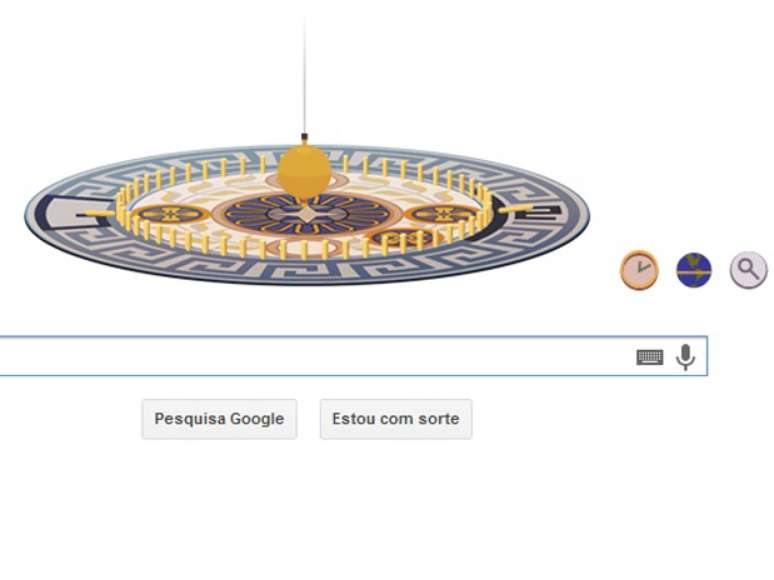 <p>Léon Foucault criou o Pêndulo de Foucault, mostrado no doodle do Google</p>