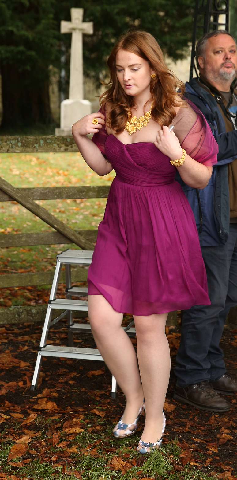 Kathryn Blair durante casamento de seu irmão no dia 14 de setembro