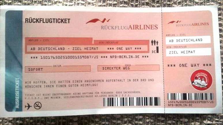 Brasileiro recebeu passagem fict&iacute;cia "s&oacute; de ida" de partido de ultra-direita alem&atilde;o