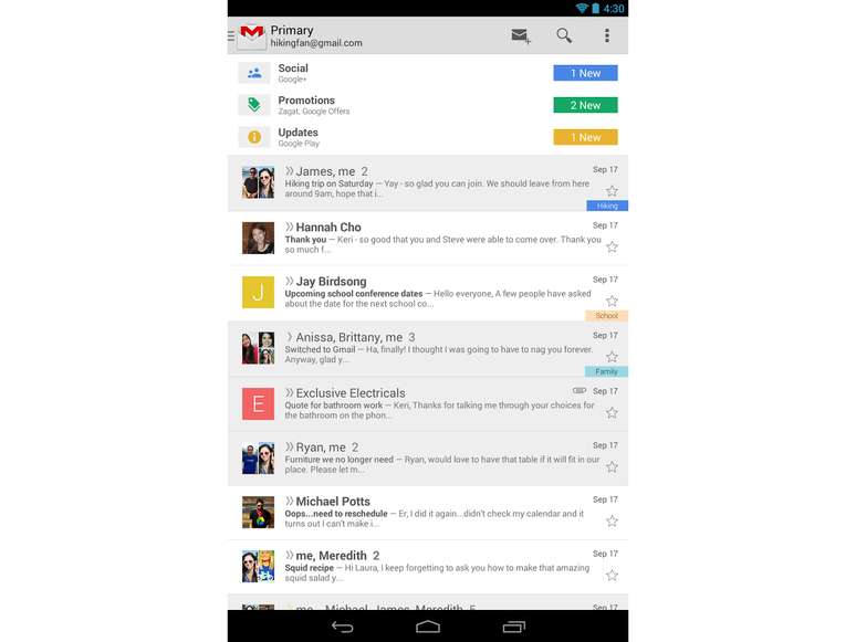 <p>App do e-mail do Google foi atualizado recentemente para exibir anúncios como versão web do serviço</p>