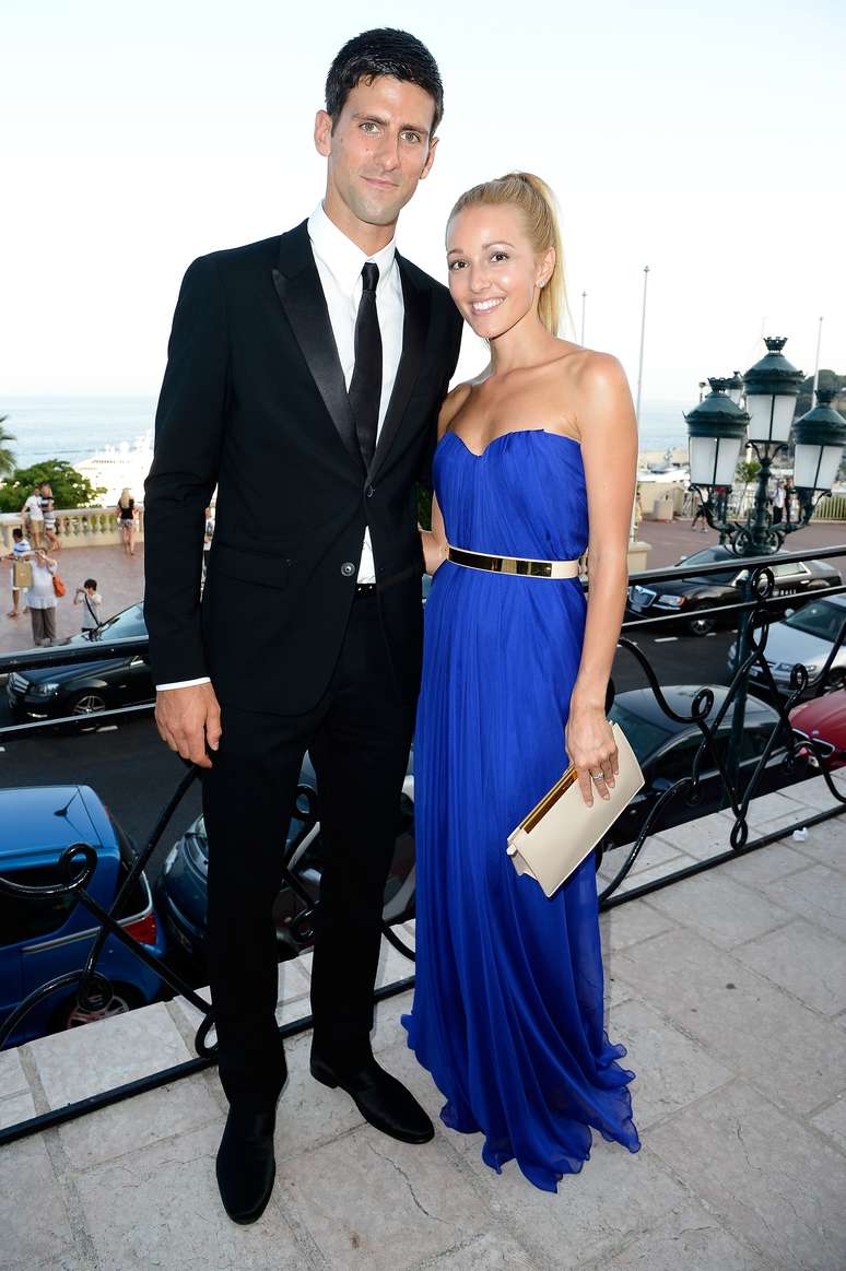 <p>Novak Djokovic e Jelena Ristic oficializaram uni&atilde;o</p>