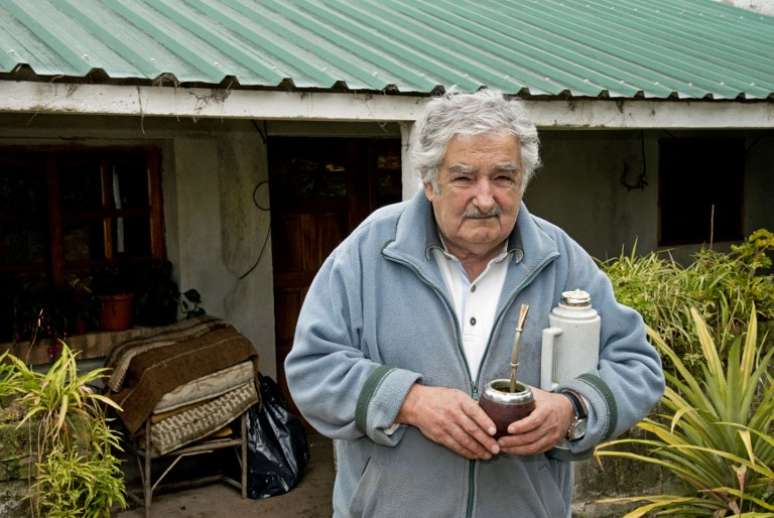 <p>Com mate na mão: José Mujica, presidente uruguaio</p>