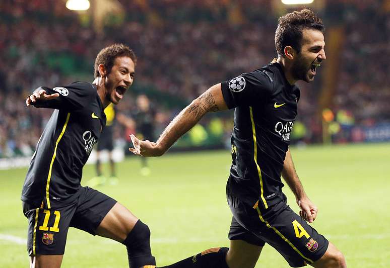 <p>Sem Messi, Neymar teve atua&ccedil;&atilde;o decisiva na vit&oacute;ria do Barcelona sobre o Celtic fora de casa</p>