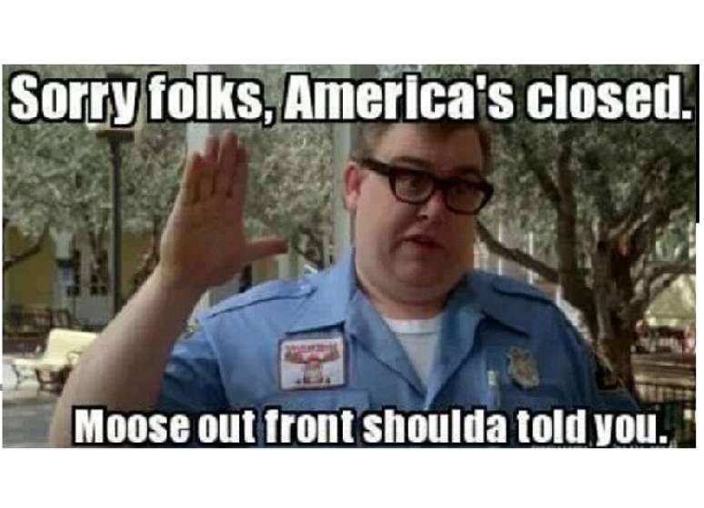 <p>"Desculpe, pessoal. A Am&eacute;rica est&aacute; fechada", diz um dos memes que circula nesta ter&ccedil;a-feira nas redes sociais em raz&atilde;o da greve&nbsp;funcion&aacute;rios p&uacute;blicos</p>