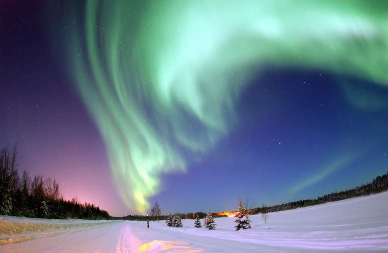 <p>Aurora boreal no Alasca, nos Estados Unidos</p>