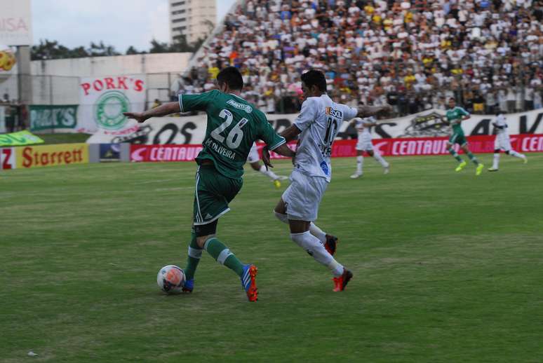 <p>Marcelo Oliveira tenta jogada pelo Palmeiras</p>