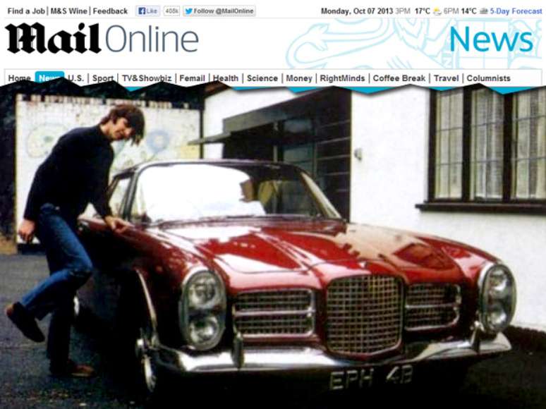 Ringo Star comprou o carro em 1964