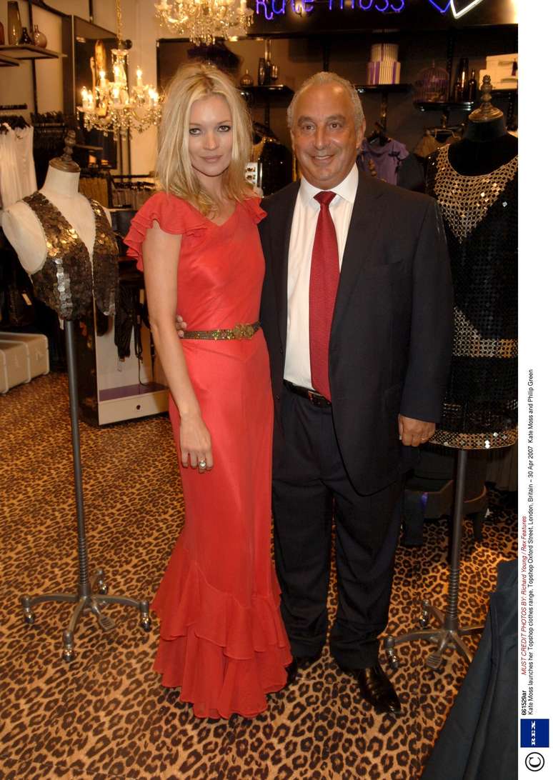 <p>Kate Moss e Philip Green</p>