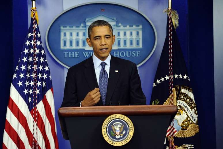 O presidente americano, Barack Obama, durante pronunciamento na Casa Branca