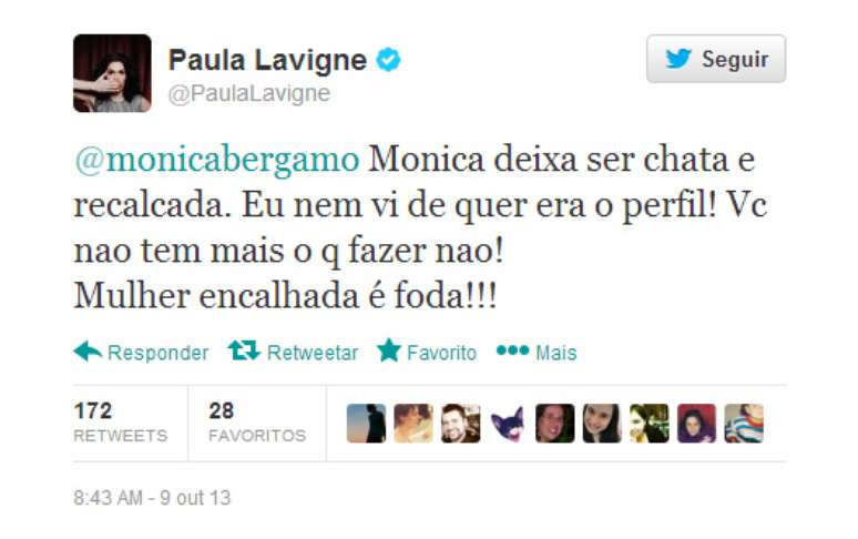 <p>Paula e Mônica trocaram farpas via Twitter</p>
