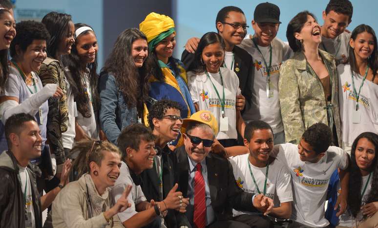 <p>Lula no encerramento da 3ª Conferência Global sobre Trabalho Infantil</p>