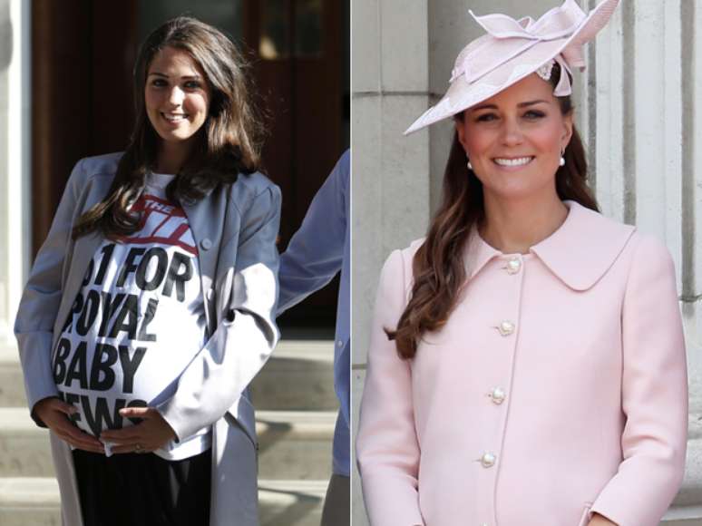 <p><strong>Kate Middleton</strong><br />Algumas s&oacute;sias da Duquesa de Cambridge&nbsp;ganham dinheiro imitando Catherine Middleton, como nessa apari&ccedil;&atilde;o em frente &agrave;&nbsp;maternidade onde ela deu &agrave; luz o herdeiro George. Para aquelas com quem a natureza n&atilde;o foi t&atilde;o generosa, as cirurgias s&atilde;o op&ccedil;&atilde;o e est&atilde;o se tornando febre no Reino Unido</p>