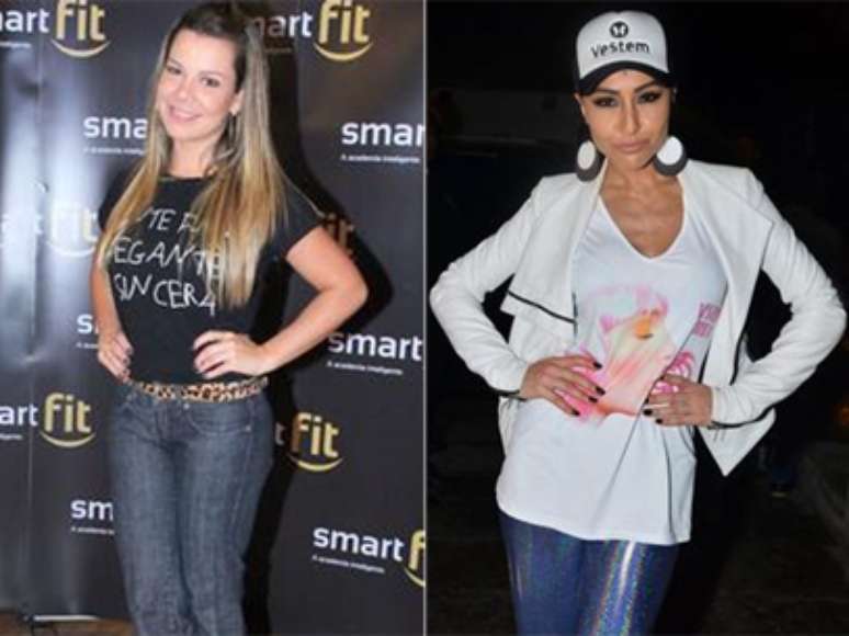 <p>Fernanda Souza e Sabrina Sato são adeptas do TRX</p>