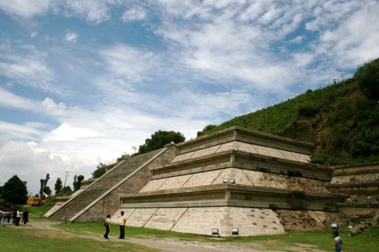Uma das partes visíveis da Grande Pirâmide de Cholula, considerada pelo Livro Guinness dos Recordes o maior monumento já construído 