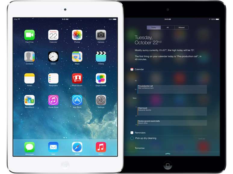 iPad Mini, assim como seu 'irmão maior', será oferecido com acabamentos em branco com prato e preto com cinza