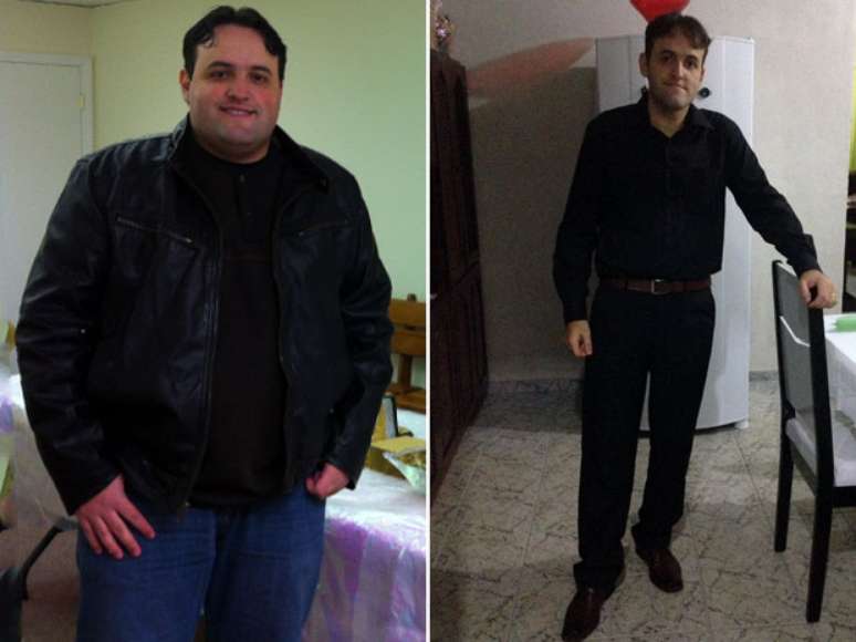 <p>Até março deste ano, o bancário Daniel Carvalho, 30 anos, pesava 132 kg com 1,77 m; atualmente está com 79 kg</p>