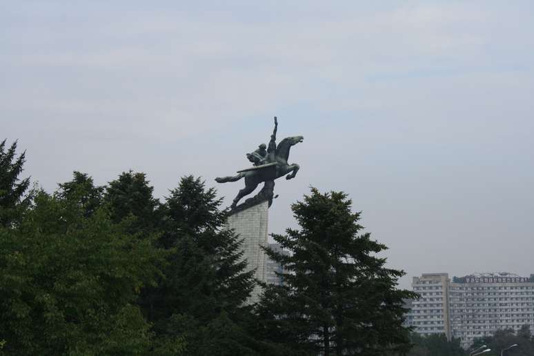 O Cavalo Verde, que leva o esp&iacute;rito do povo norte-coreano