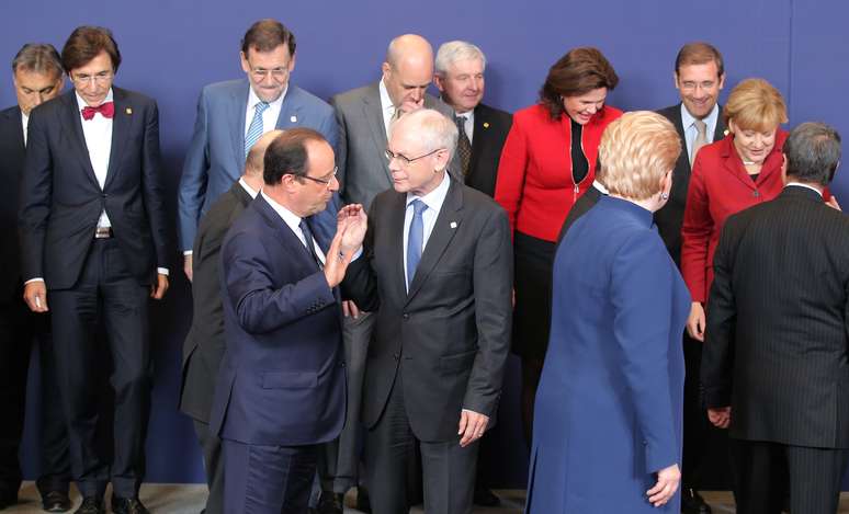 Líderes europeus reunidos na Bélgica