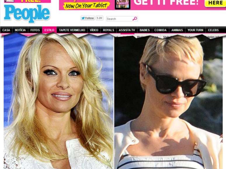 A atriz apareceu irreconhecível com cabelo muito curto