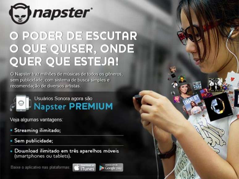 Os usuários já cadastrados podem acessar agora mesmo o novo Terra Napster