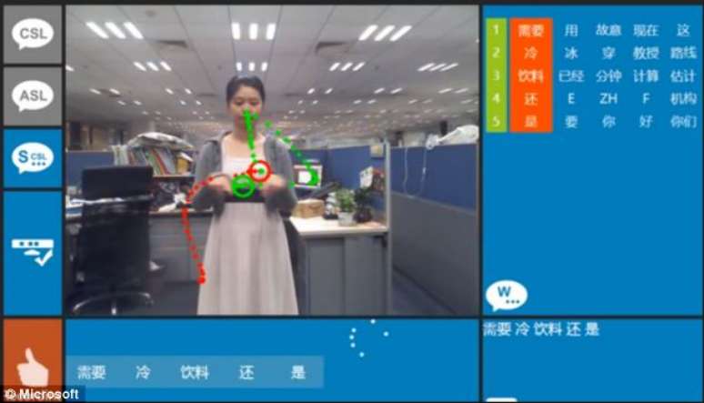 Microsoft: Kinect transforma a linguagem de sinais em texto falado