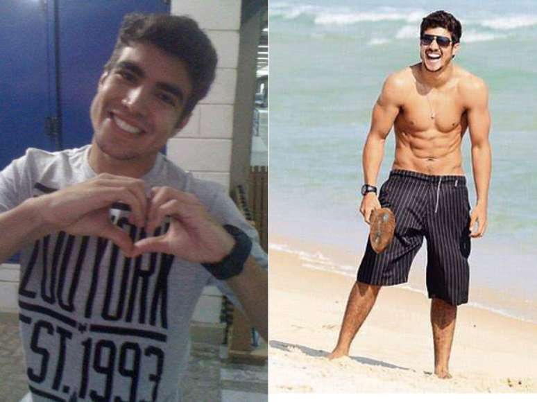 <p>O ator Caio Castro come&ccedil;ou magrinho na novela teen <em>Malha&ccedil;&atilde;o</em> e encorpou at&eacute; chegar ao hor&aacute;rio nobre</p>