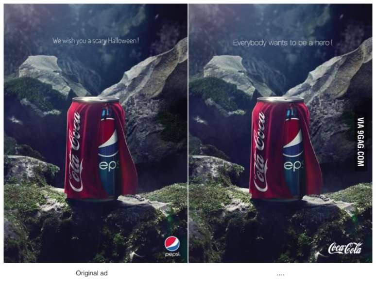 Pepsi e Coca-Cola se provocam durante o Halloween