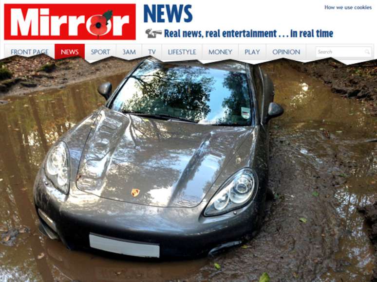 Carro do zagueiro Andre Wisdom ficou atolado a quase 10 km de est&aacute;dio