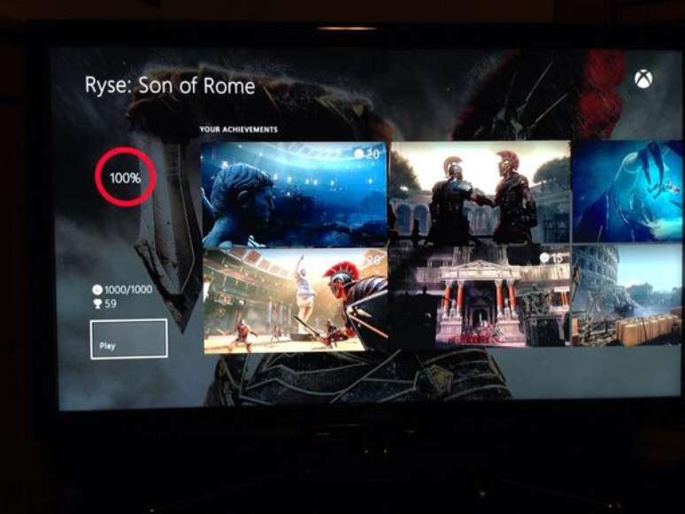 As conquistas são facilmente encontradas na interface do Xbox Live