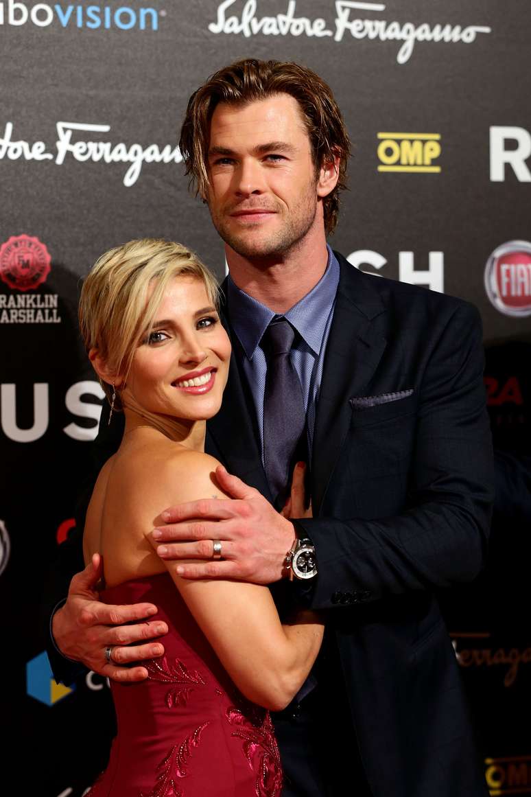 <p>Chris Hemsworth e Elsa Pataky são casados há três anos</p>