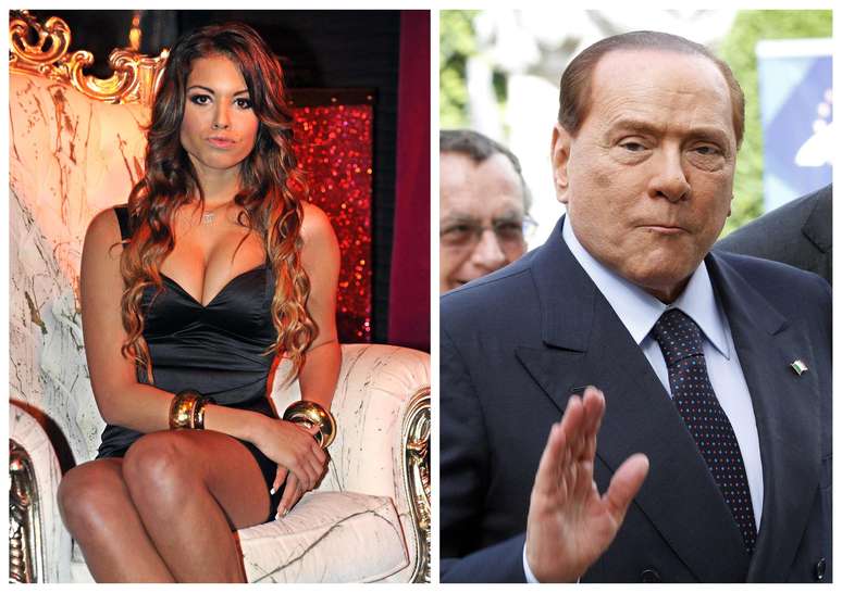 Combinação de images mostra Ruby e Berlusconi