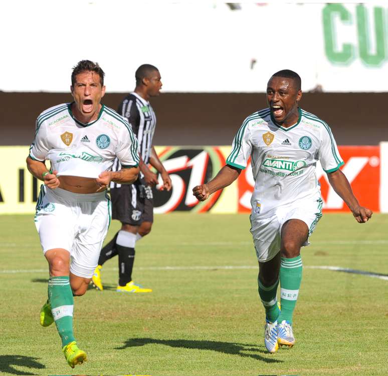 <p>Uruguaio Eguren fez seu segundo&nbsp;gol com a camisa do Palmeiras</p>