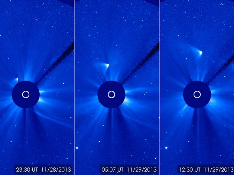 Imagens anteriores mostrava o cometa mais brilhante