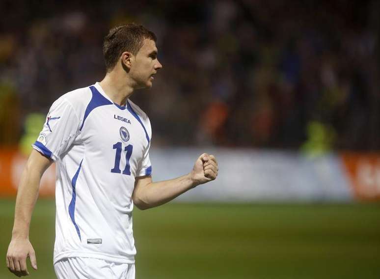 <p>Dzeko é a grande estrela da Bósnia para a Copa do Mundo</p>