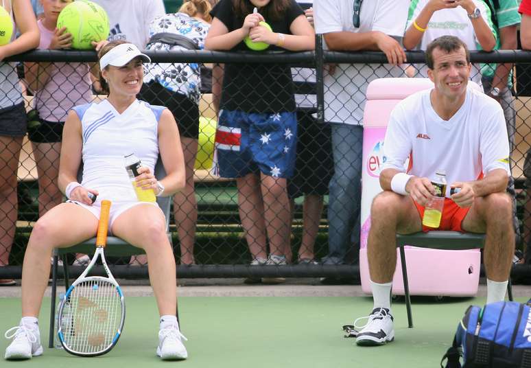 <p>Stepanek namorou durante muito tempo a ex-tenista Martina Hingis</p>