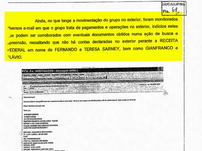 Apesar do pagamento à Morgan & Morgan, Pf diz que famílai Sarney não declarou possuir contas no exterior